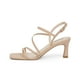 thumbnail image 1 of Sandalias de tacón Easyfox Nude con tiras abiertas para mujer, talla 6, 1 of 7