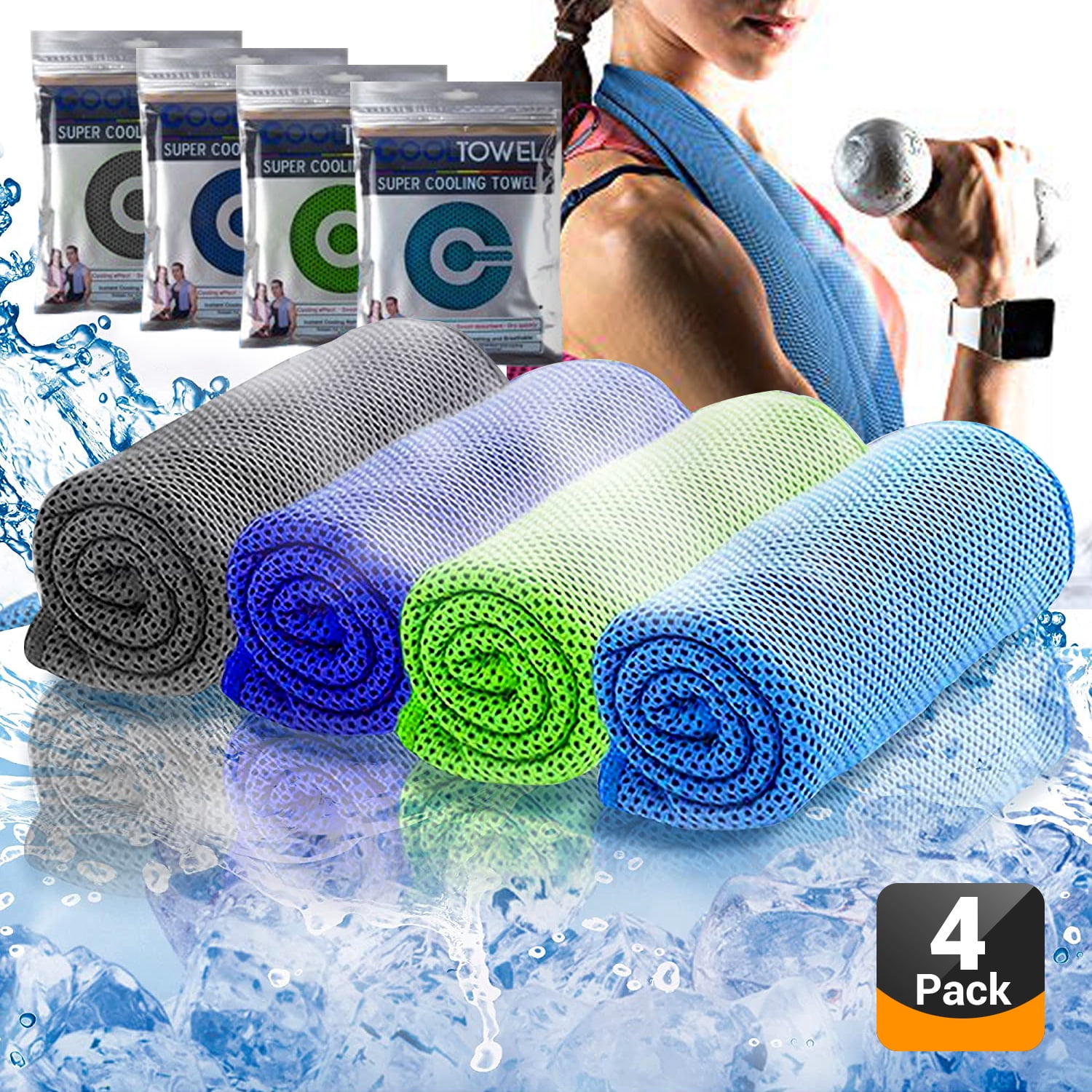 Fitness Soft Breathable Chilly Towel for Sports 40x 12 Running & More Yoga Travel Gym Pilates Camping Instant Relief Cooling Ice Towels Workout 5Pack Cooling Towels 
