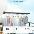thumbnail image 3 of kurtrusly Extendable Clothes Rack Wall Mounted For Outdoor Folding Robust And Durable Maded Of Gauge Metal black Triple fold, 3 of 6
