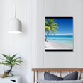 thumbnail image 3 of Leisuo  Large Canvas Wall Art Summer Ocean Waves Coconut Trees on Sands Beach Seascape Painting Sea Nature Pictures for Living Room Home Office Wall Decor Artwork XXLarge 30x60inch, 3 of 4