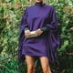 thumbnail image 1 of Casual Satin Solid Party Dresses Spring Fashion Puff Sleeve O-Neck Mini Dress Retro Loose Office Commuter Women's Dress VestidosS Gao Jinjia LED, 1 of 2