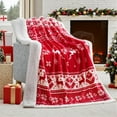 thumbnail image 2 of Feltree Christmas Flannel Blanket Soft Warm Holiday Decorative Throw for Sofa Bed and Travel Oversized 59x51 Inches, 2 of 8