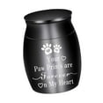 thumbnail image 1 of Urna para mascotas, urna para perros pequeños, contenedor de almacenamiento de cenizas, soporte para cenizas de gato, recuerdo Negro, 1 of 9