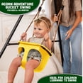 thumbnail image 2 of Acorn Adventures Toddler Swing Seat – Baby Bucket Swing for Outdoor Backyard & Porch, Adjustable Ropes, Easy Install, Weather-Resistant HDPE - Yellow, 2 of 7