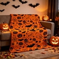thumbnail image 2 of Miwamany Halloween Printed Fleece Throw Blanket, Soft Cozy Flannel Lightweight Plush Blanket, Warm Decorative All Season Nap Blanket for Sofa Couch Bedroom Office, Spooky Holiday Home Decor, 2 of 9