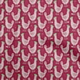 thumbnail image 1 of oneOone Polyester Spandex Magenta Fabric Rooster Cock Quilting Supplies Print Sewing Fabric By The Yard 56 Inch Wide-6I, 1 of 6
