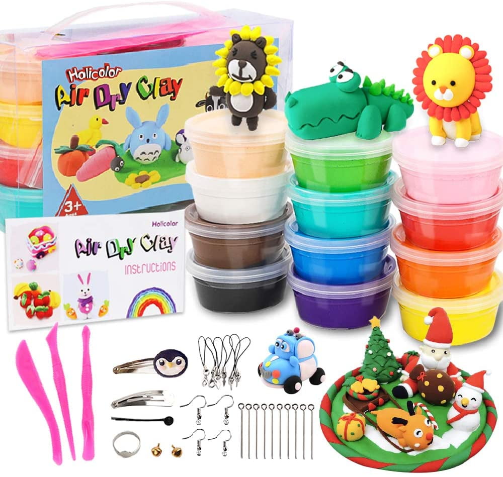 air dry coloured clay