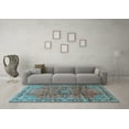 thumbnail image 3 of Ahgly Company Indoor Rectangle Persian Light Blue Traditional Area Rugs, 5' x 8', 3 of 4
