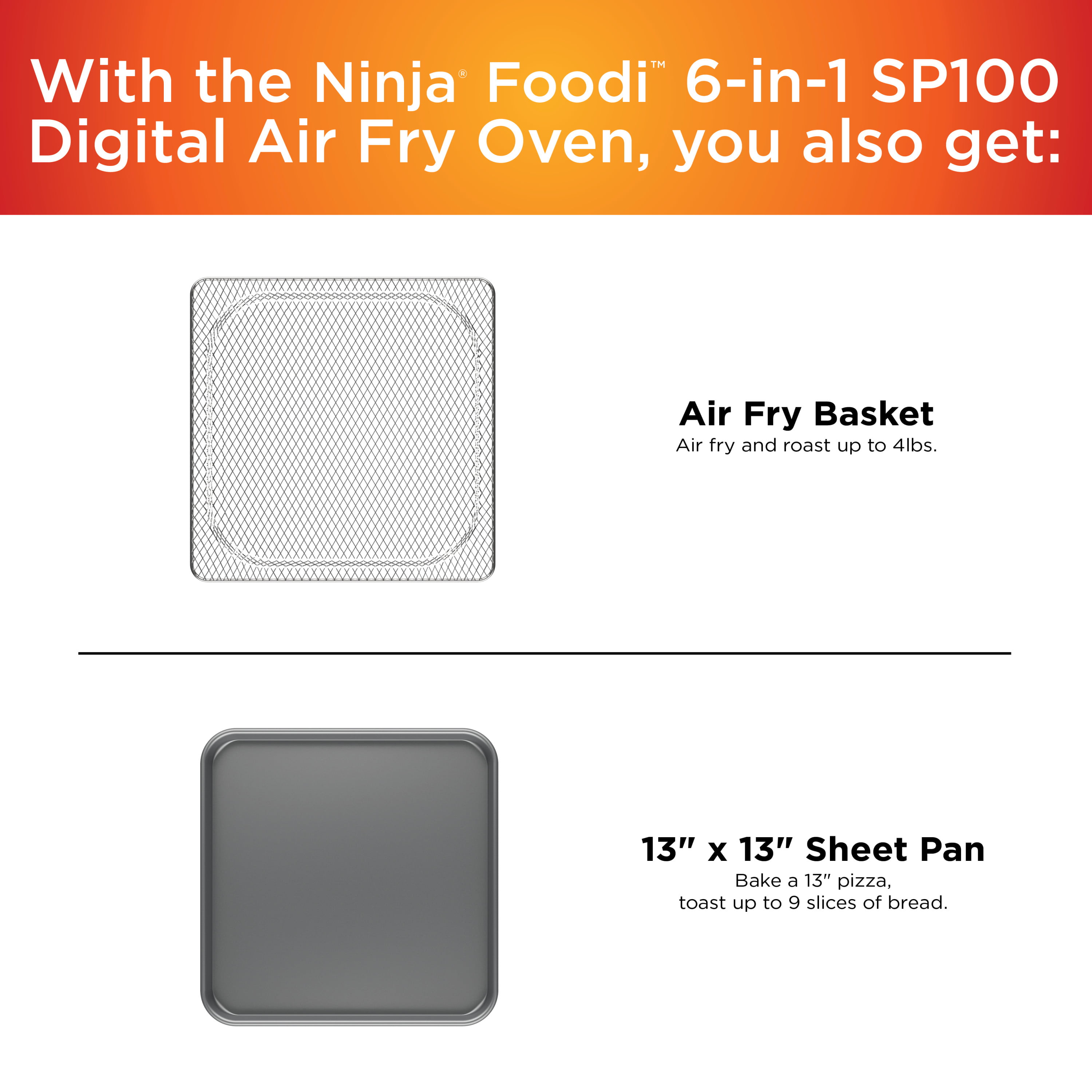 Ninja Foodi SP080 6-in-1 1800 Watt Digital Large Flip-Away Air Fry