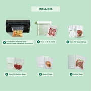 FoodSaver Elite All-in-One Liquid+ Vacuum Sealer with Bags and Roll, Black