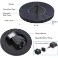 thumbnail image 2 of Homhougo Solar Fountain, Upgraded Solar Powered Bird Bath Fountain Pump Floating Solar Panel Water Pump Fountain Kit for Garden Decoration, Small Pond, Pool, Fish Tank, Aquarium, 2 of 8