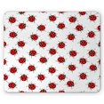 thumbnail image 1 of Ladybugs Mouse Pad, Ladybugs Pattern Bunch of Bugs Infinite Speckled Marked Insect Theme Playroom Kids, Rectangle Non-Slip Rubber Mousepad, Red White, by Ambesonne, 1 of 2
