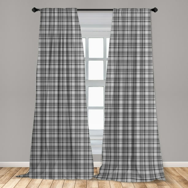 Abstract Curtains 2 Panels Set Dark Toned Checd Gaelic Culture Symbolic National Pattern Window Ds For Living Room Bedroom 56 W X 84 L Charcoal Grey Dimgrey By Ambesonne Com Abstract Curtains 2 Panels Set Dark, Dark Grey Curtains With White Pattern