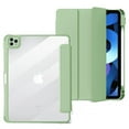 thumbnail image 1 of Étui Compatible avec IPad Air5(10.9 Pouces), Couverture Souple TPU Support Trifold avec Porte-Crayon, Réveil/sommeil Automatique, Vert, 1 of 5