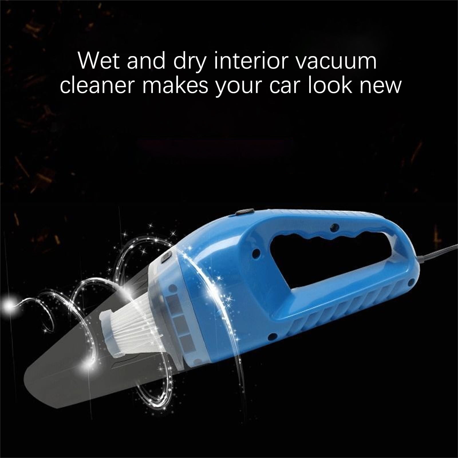 High-Power 120W Wet and Dry Hose Vacuum Cleaner, Vehicle Mounted Strong Suction for Car, Home and Upholstery, Multi-Use Nozzle, Portable Heavy-Duty Vacuum, Efficient Dirt Removal