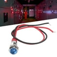 thumbnail image 4 of 6mm Indicator Light, LED Metal Indicator Stainless Steel With Wire For Warning Indication For Car Truck Ship Speedometer Odometer Tachometer Light Blue, 4 of 8