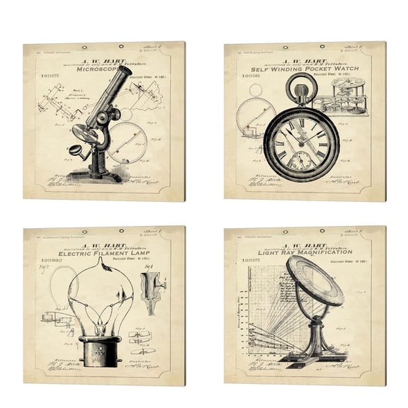 Metaverse Tre Sorelle Studios 'Industrial Design' Canvas Art (Set of 4)