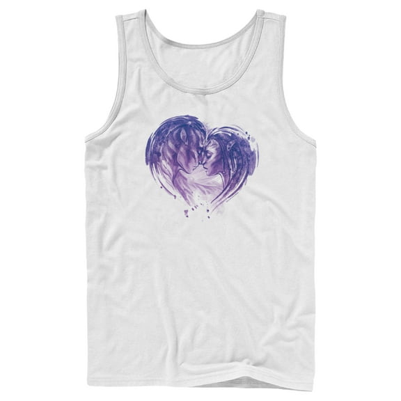 Men's Avatar: The Way of Water Neytiri and Jake Sully Watercolor Heart Tank Top White X Large