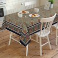 thumbnail image 4 of Boho Floral Rectangle Tablecloth, Vintage Flowers Abstract Art Ethic Tribe Waterproof & StainResistant Tablecloth, Washable Oil-proof Table Cover for Dining/Party/Wedding/Camping/Buffet 54x108 In, 4 of 9