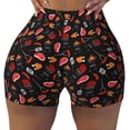 thumbnail image 2 of Goofa BBQ Printed Workout Shorts Women Seamless Scrunch Butt Lifting High Waisted Gym Booty Shorts Elastic Workout Shorts-X-Large, 2 of 8