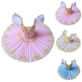 thumbnail image 7 of Zwiiyzr 2025 1-14Y Girls Ballerina Clothes Dance Tutu Floral Print Gymnastics Leotard Ballet Tutu Blue, 7 of 7