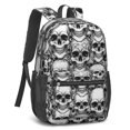 thumbnail image 2 of Skull Gothic Pattern 17" School Backpacks for Teens,Waterproof Oxford Fabric,S-Shape Padded Straps for School,Travel,Hiking,Camping, 2 of 6