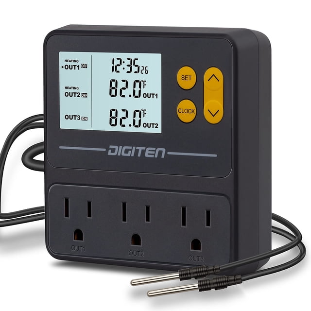 Controlador de temperatura DIGITEN con termostato para reptiles y temporizador