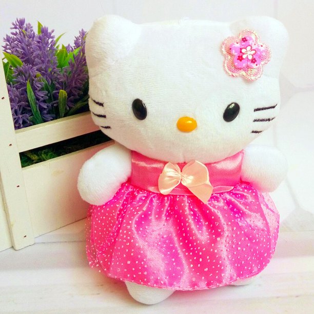 Muñeco de peluche de terciopelo rosa de estilo japonés, juguete de felpa suave, almohada de Hello Kitty Kt Cats, 18CmRandom118cm Fivean unisex
