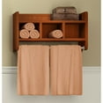 thumbnail image 2 of Alaterre Furniture 25" Bath Storage Shelf with Two Towel Rods in Chestnut, 2 of 3