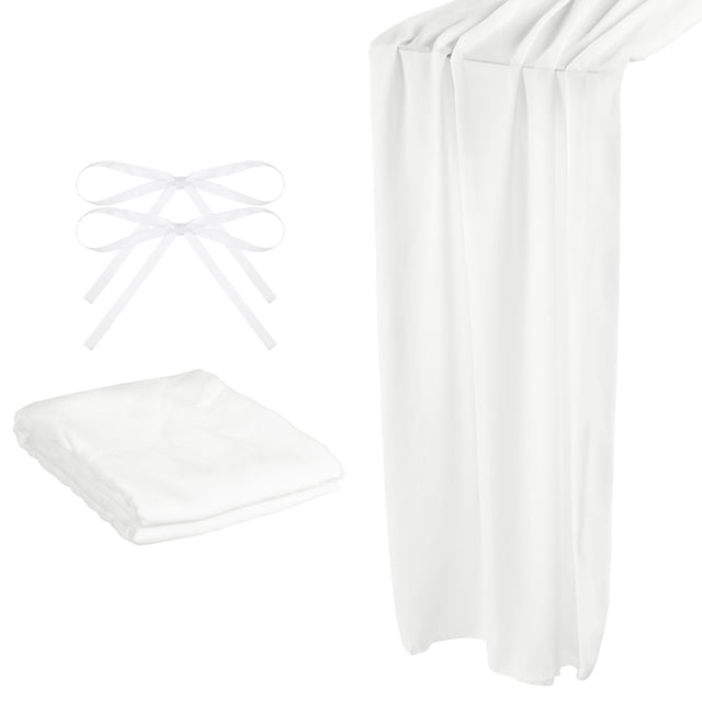 Camino de mesa de Gasa Unique Bargains 28 x 120 pulgadas blanco para Boda