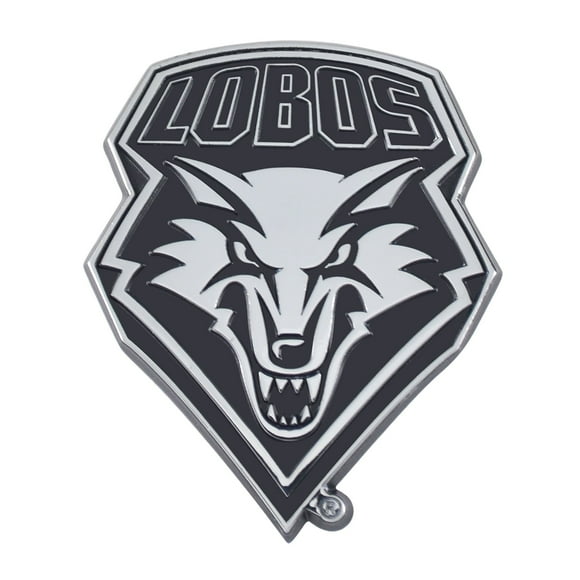 FANMATS 22134 New Mexico Lobos Emblème Auto en Métal Chromé 3D