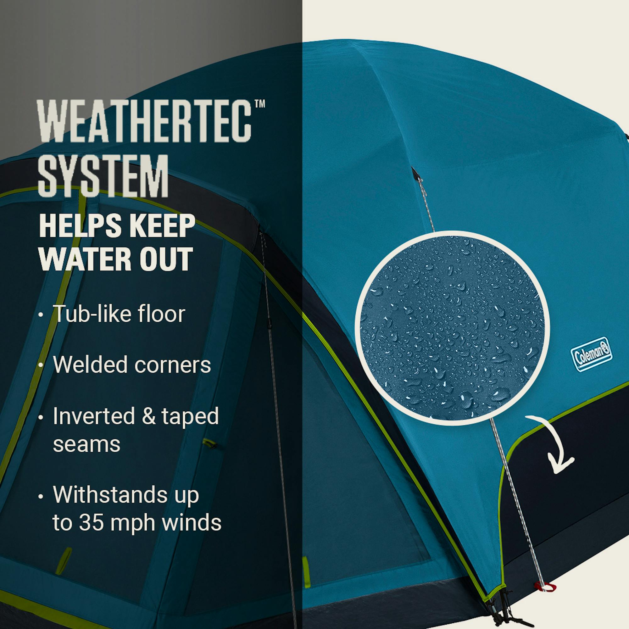 Coleman Skydome™ 6-Person Screen Room Camping Tent with Dark Room™ Technology