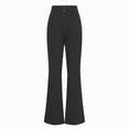thumbnail image 4 of KPOPLK Womens Dress Pants for Work Business Casual Pants Stretch Pull On Ladies Slacks With Pockets, formal Elastic High Waist Yoga Pants Plus Size Palazzo Trousers Work Pants Women Clothes(Black,L), 4 of 4