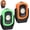 Orange, Green-2PK, variant on 3-Pack 780 Lumens Magnetic USB Rechargeable LED Work Light, Portable Inspection Flashlight for Car Repair, Emergency, Mechanics Workshop (Red, Orange, Green)