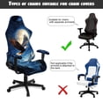 thumbnail image 5 of TSOVTHRID Eagle Moon Mountain Print Office Chair Covers Stretch Gaming Chair Cover Scratch Proof Furniture Protector Breathable Reclining Gamer Armchair Slipcovers for Dormitories, 5 of 7