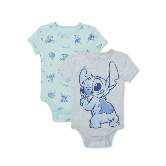 Disney Lilo & Stitch Bodysuits, 2-Pack, Sizes 0-3M - 24M