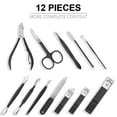 thumbnail image 2 of Manicure set Stainless Steel Nail Clipper, 12PCS Grooming Kit for Men &Women Fingernail Toenail Clippers Cutter, 2 of 6