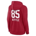 thumbnail image 3 of Women's George Kittle Scarlet San Francisco 49ers Team Wordmark Name & Number Pullover Hoodie, 3 of 3
