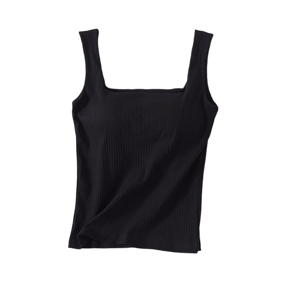 Tnhcen Women's Solid Color Crewneck Sleeveless Sleep Slip with Built-in Bra Soft Pajamas Underwear for Women S-XL