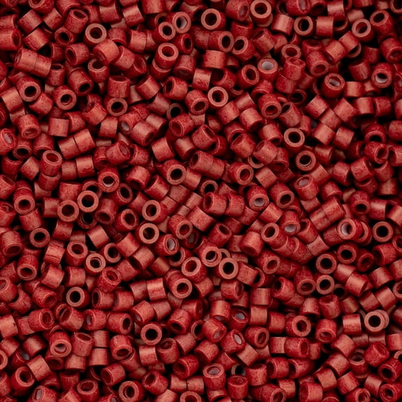 John Bead 25g Cylin Beads Dark Red Metallic Matte Macaron 11/0 Glass Bugle Seed Beads for Jewelry Bracelets Necklaces Earrings Making Embroidery Home Decor