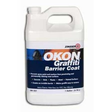 Okon OK221 Water-Based Graffiti Barrier Coat, 1 Gal, (Best Spray Paint For Graffiti)
