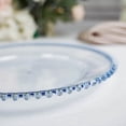 thumbnail image 4 of BalsaCircle 24 Blue 12" Beaded Trim Acrylic Wooden Textured Round Acrylic Charger Plates, 4 of 8
