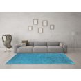 thumbnail image 3 of Ahgly Company Indoor Round Oriental Light Blue Industrial Area Rugs, 8' Round, 3 of 4