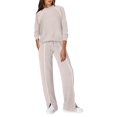 thumbnail image 1 of Conjuntos de Salón para Mujer, Conjuntos de 2 Piezas para Otoño, Pantalones Anchos, Conjuntos A Juego, Ropa de Mujer Albaricoque S, 1 of 8