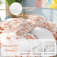 thumbnail image 2 of Orange Leaf Fruit Bedding Duvet Cover Set Queen Size 4 Pieces Plant Nature Vintage Botanical Bedding Set with Zipper Closure, 1 Comforter Cover 90x90 Inches 1 Flat Sheet & 2 Pillow Cases, 2 of 9