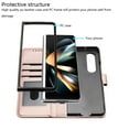 thumbnail image 3 of Allytech Slim Wallet Case for Samsung Galaxy Z Fold4, [Embossed Pattern PU Leather] [Card Slots & Cash Pocket & Magnetic Clasp], Kickstand Shockproof Anti-Scratch Protective Fashion Case, Rosegold, 3 of 7