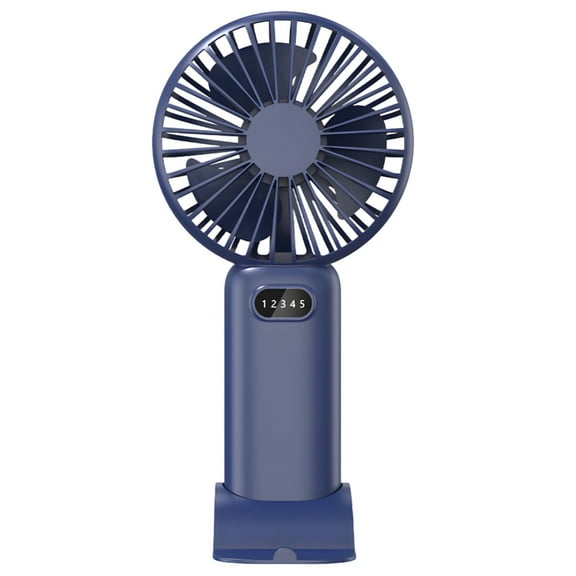 Handheld Fan, Mini Portable Fan, Pocket USB Rechargeable Fan, 3-speed Adjustable, Strong Wind, Removable Base, for Outdoor Use, Dormitory, Desk, Blue