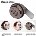 thumbnail image 5 of LNJBABAO 3 Pcs Security 3-Dial Combination Cabinet Lock for Door Cupboard, 5 of 7