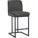 thumbnail image 1 of Garvee banco de bar de 24 pulgadas con respaldo, asiento tapizado en piel PU y patas metálicas resistentes, ideal para isla de cocina o barra desayunadora, 1 of 7