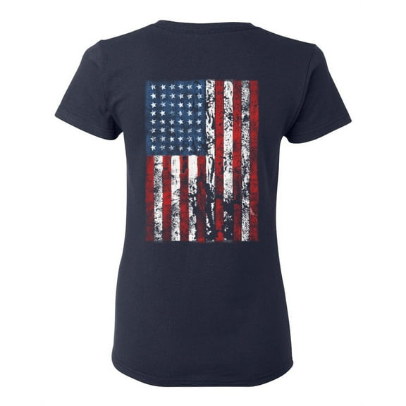 Awkward Styles Flag Women Shirt Memorial Day Pro America Flag T shirt for Her Stripes and Stars American Flag Gifts Pro America Lovers T shirt for Women USA Flag Gifts USA Print on the Back Only